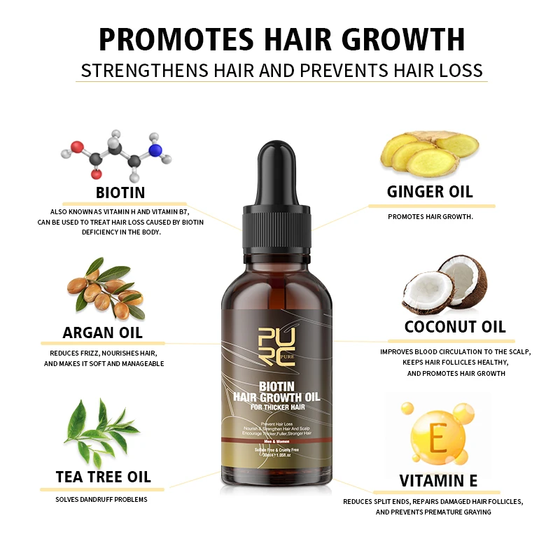 PURC Biotin Hair Oil Hair Grow - Ingrown Hair Serum 评论和价格