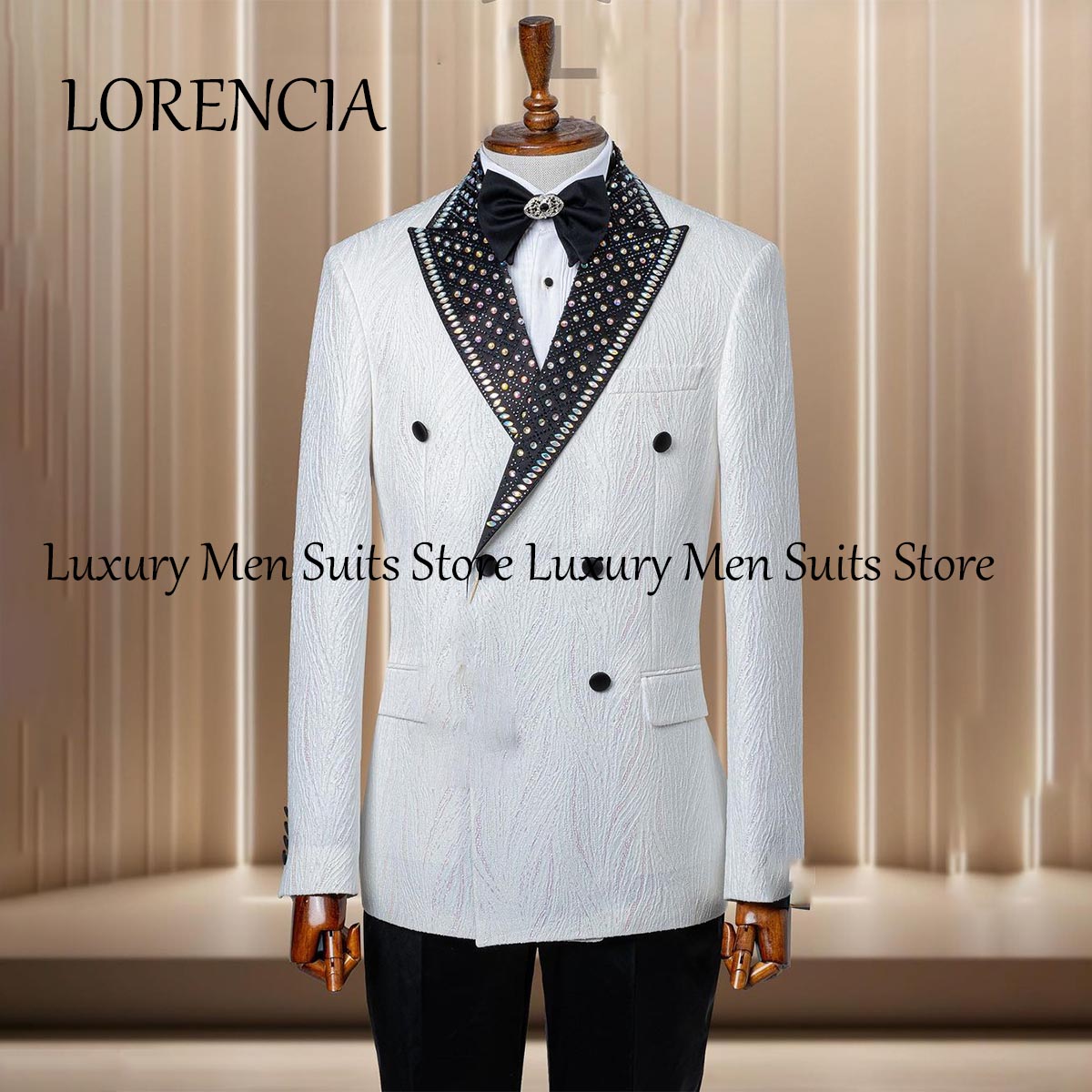 Luxury Crystals Beaded Lapel T - Men'S Grooming Kits 评论和价格