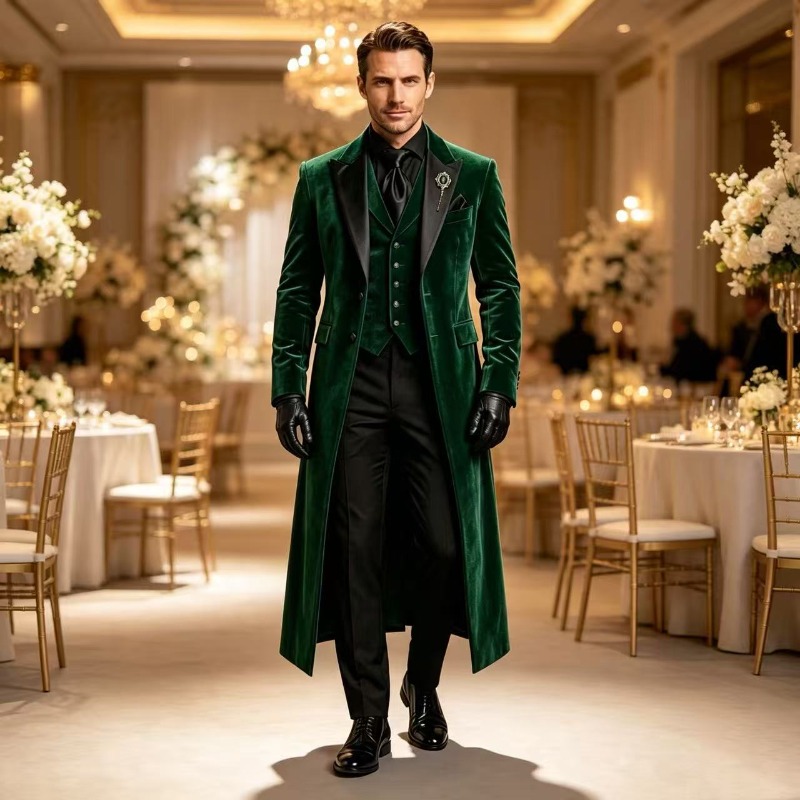 Vintage X‑Long Velvet Suits fo - X Men Grooming 评论和价格