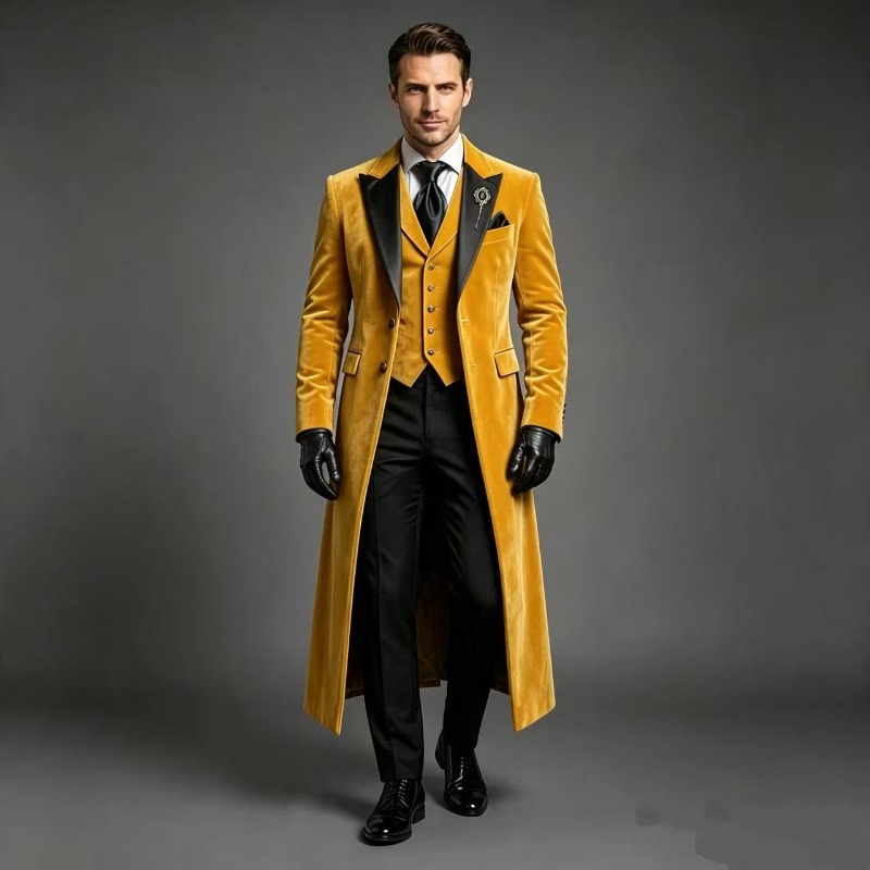 Vintage X‑Long Velvet Suits fo - X Men Grooming 评论和价格