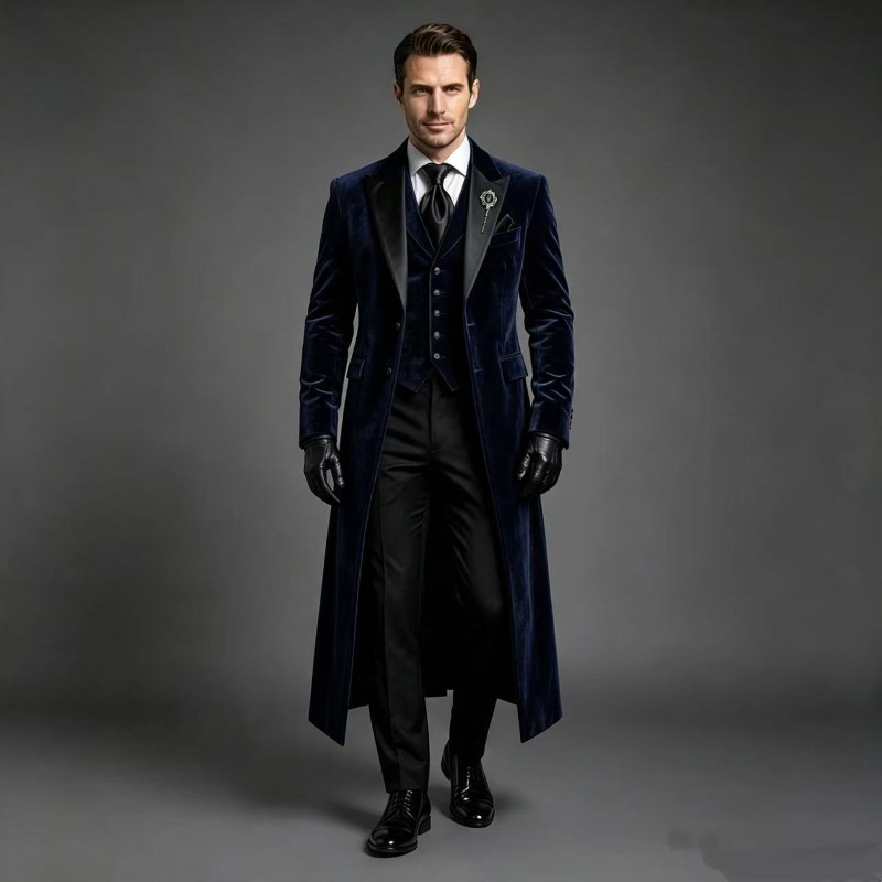 Vintage X‑Long Velvet Suits fo - X Men Grooming 评论和价格