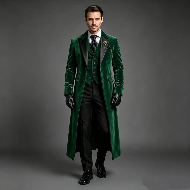 Vintage X‑Long Velvet Suits fo - X Men Grooming 评论和价格