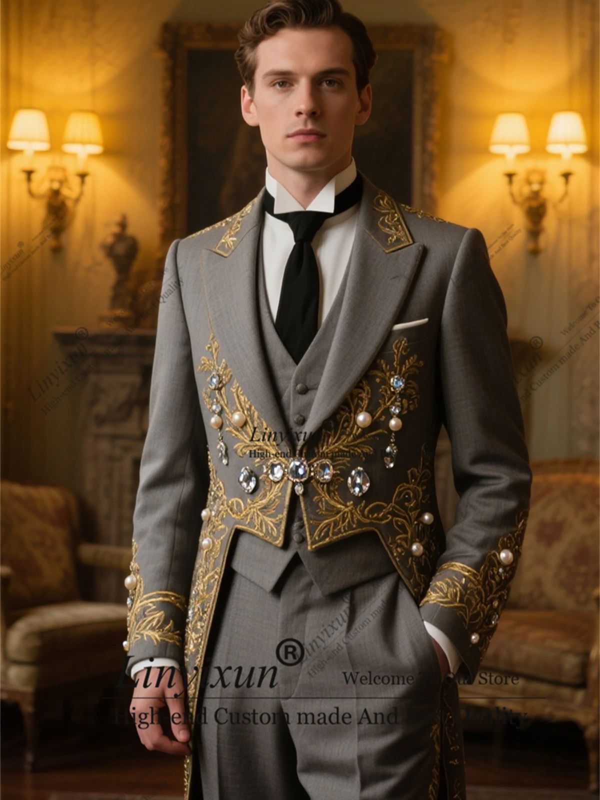 Elegant with embroidered style - X Men Grooming 评论和价格