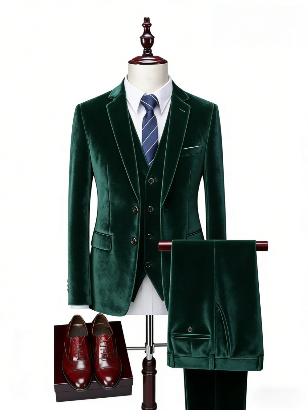Notched lapel Men's Velvet Sui - Mens Grooming On Sale 评论和价格
