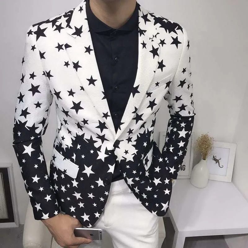 Star Print Slim Fit Blazers 20 - Men'S Grooming Brands 评论和价格