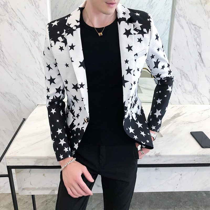 Star Print Slim Fit Blazers 20 - Men'S Grooming Brands 评论和价格