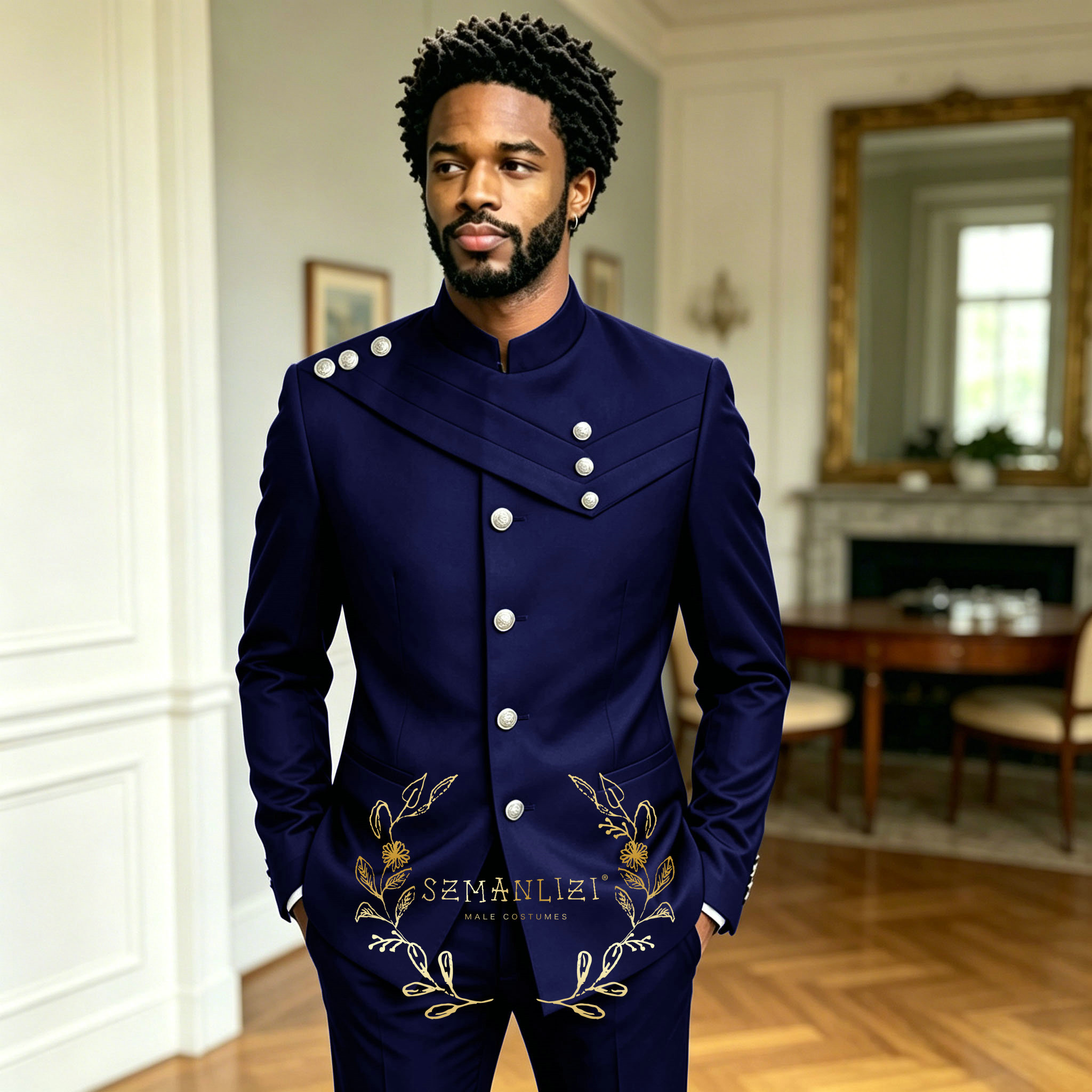 Dark Green Men's Suit African  - Men'S Grooming Kits 评论和价格