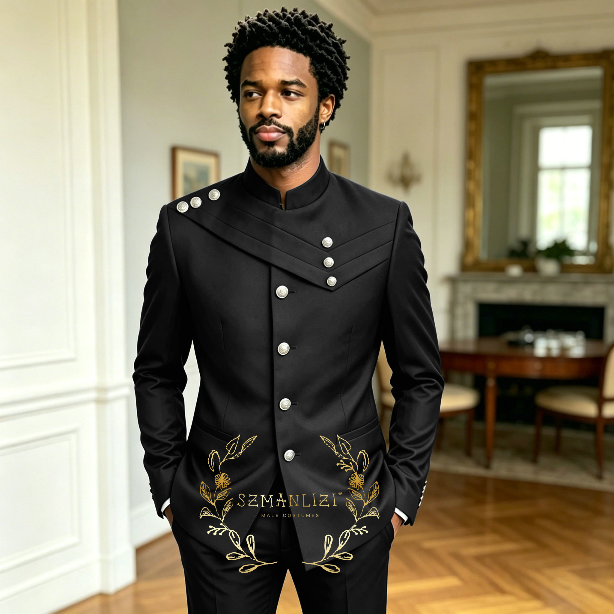 Dark Green Men's Suit African  - Men'S Grooming Kits 评论和价格