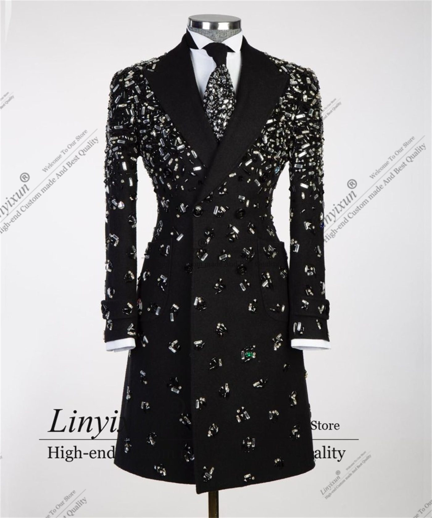 Elegent Crystals Men Suits Gli - X Men Grooming 评论和价格
