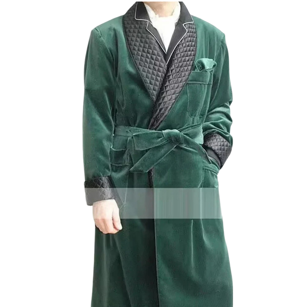 Velvet Smoking Long Men Jacket - X Men Grooming 评论和价格